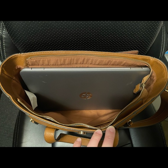 Vegan leather soft briefcase - Picture 3 of 3